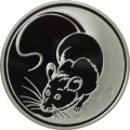 3 рубля 2008 г. Лунный календарь - Крыса